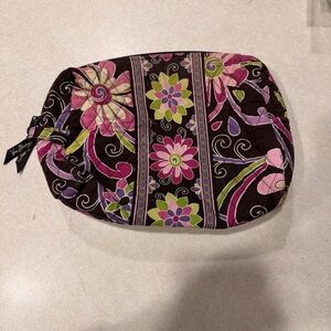 Vera Bradley Purple Floral Quilted Cosmetic Pouch